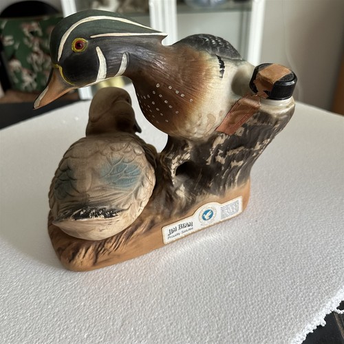 Jim Beam Decanter Ducks Unlimited Edition Wood Ducks Collectible Bottle - Picture 6 of 9