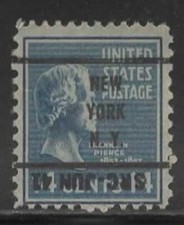  US 14 cent - Franklin Pierce - New York, NY.  Pre-Cancel  - Used (Lot 14-32)