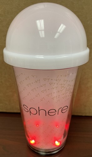 Sphere Las Vegas Souvenir Cup 20z Tumbler W/ Lid Multicolored Lights Concerts