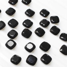 Wholesale Lot of 9mm  10mm Cushion Cut Black Spinel Loose Calibrated Gemstone