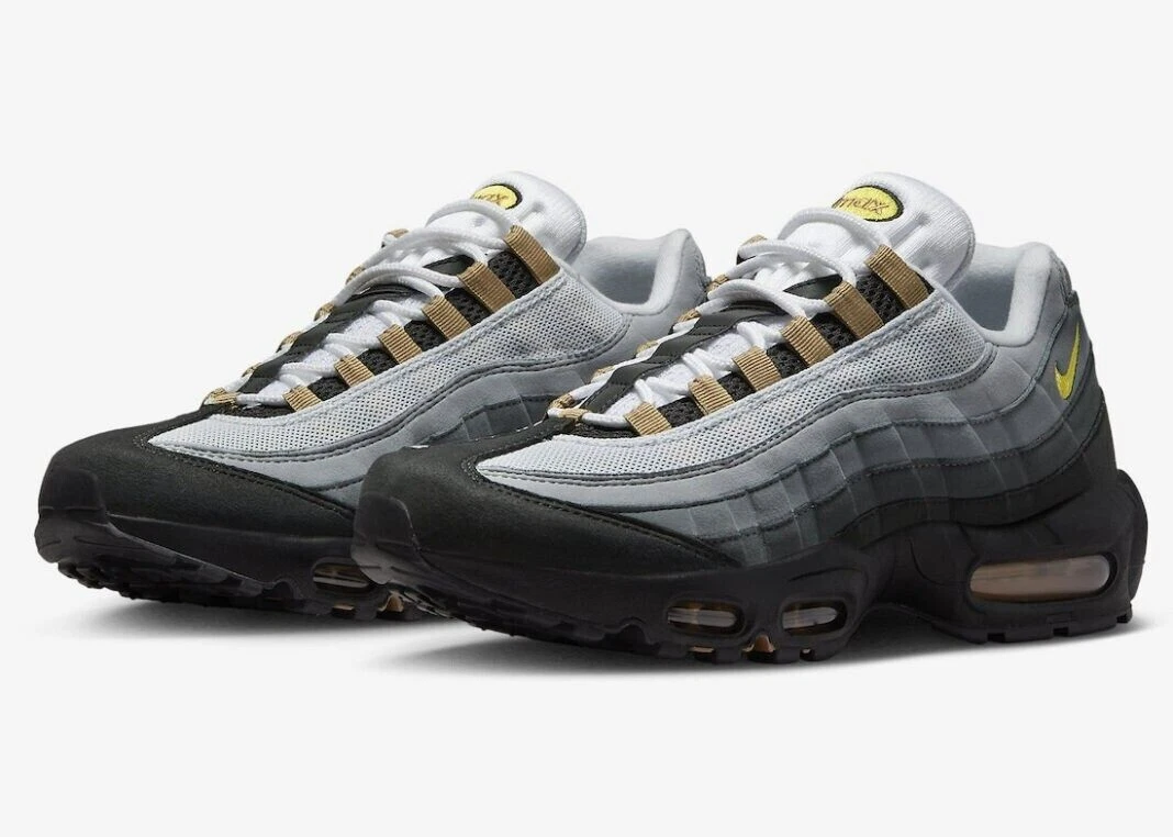 NEW Nike Air Max 95 Men's Size 12.5 White/Yellow Strike-Wolf