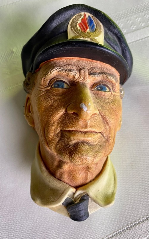 Vintage Bossons Chalkware Head Sea Captain Norman Rockwell 1972