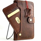 Genuine Leather Case for Apple iPhone XR Wallet Handmade Cover Soft Vintage ID