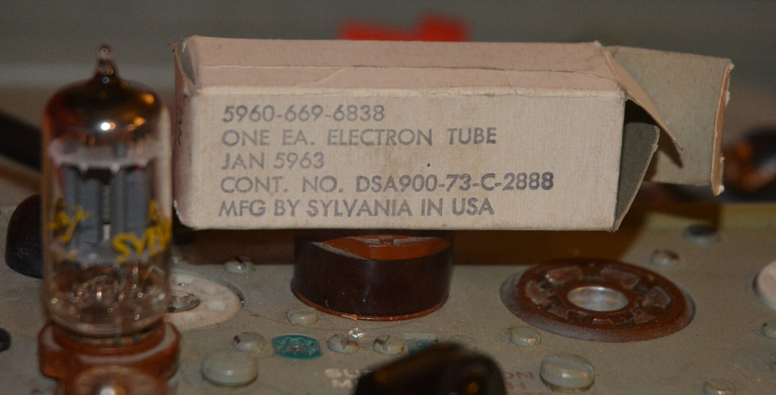 Sylvania 5963 Vacuum Tube - Tested Good on TV-7D/U Tester