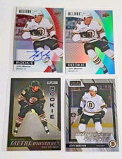 2023-24 UD Allure #135 John Beecher Red Rainbow AUTO + Base + Skybox Retro +O-Pe