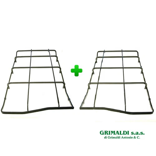 COPPIA GRIGLIA 2 FUOCHI PIANO COTTURA REX ZANUSSI ZOPPAS CASTOR 45,5 X 27,2 cm