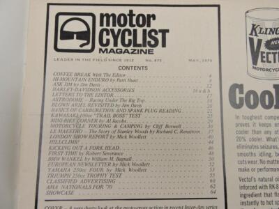 Motorcyclist Magazine May 1970 Kawasaki Triumph Guzzi Harley