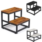 2 Tier Step Stools for Adults Kids, Heavy Duty Steel & Sturdy Wide Pedal, 500lb