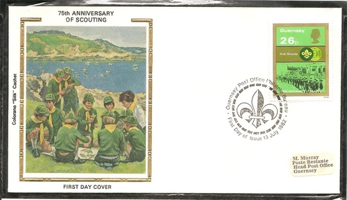 Guernsey SC # 248 Scouting Year- Cub Scouts Parading- FDC.Colorano Cachet.