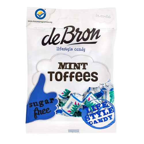 De Bron lifestyle Candy Zuckerfrei im Set 3x 100g Caribbean, Mint, Fruit Toffees - 第 4/4 張圖片