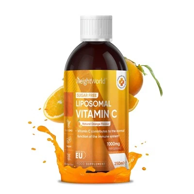 WEIGHTWORLD Liposomal Vitamin C Liquid 250ml 1000mg | Immunity Booster & Metabolism Support