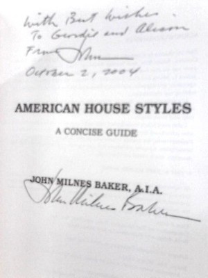 American House Styles: A Concise Guide (Q (Baker, John Milnes - 1994) (ID:01676)