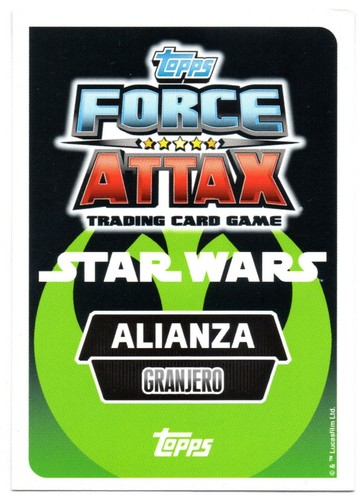 LUKE SKYWALWER #20 HEROES Y VILLANOS CROMO STAR WARS 2016 TOPPS - Picture 2 of 2