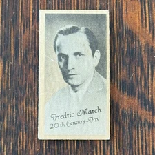 Vintage Vending Fortune Card Duckwall's Actor Fredric March 20th Century Fox