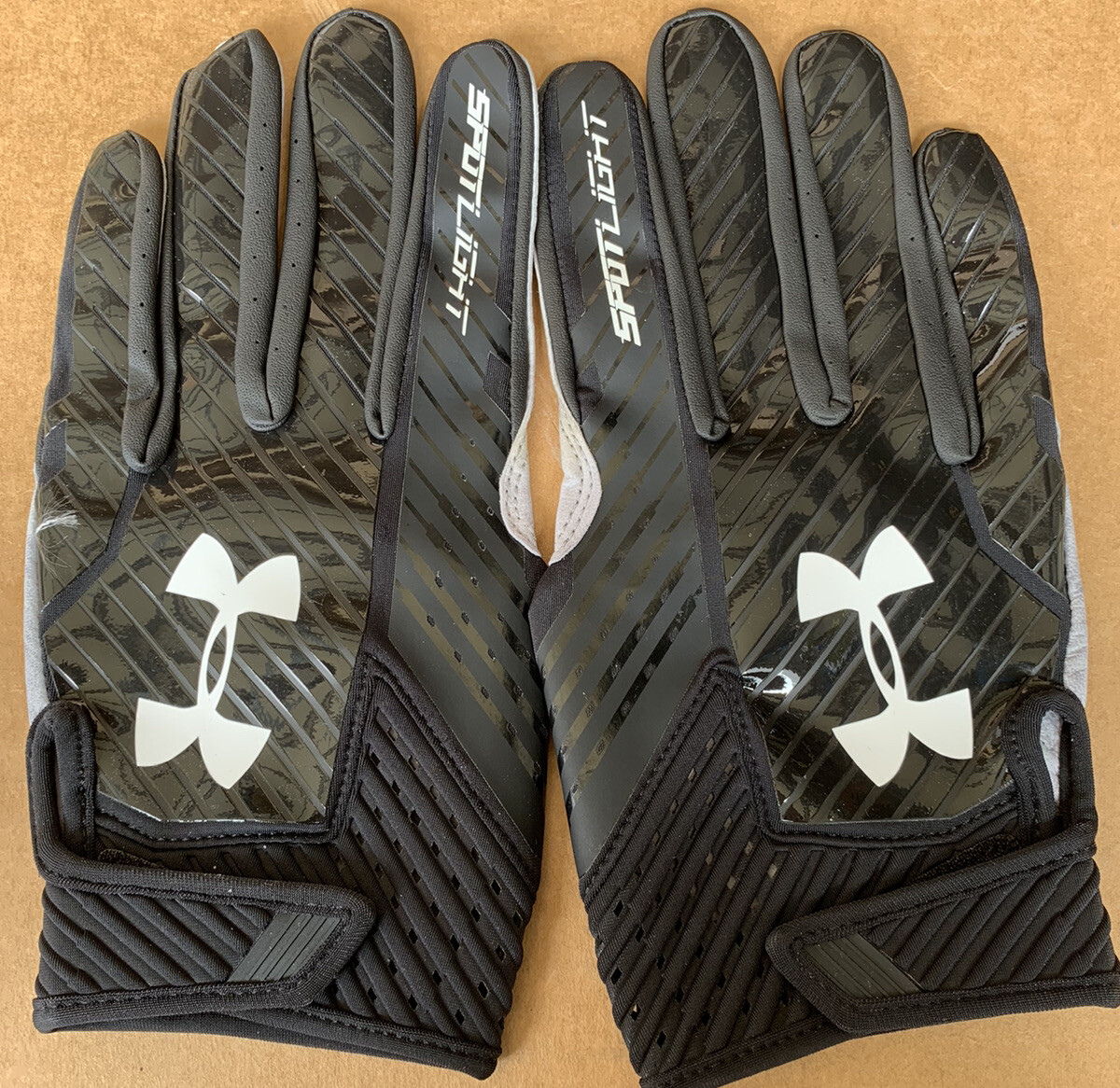 限定セール‼️UNDER ARMOUR SPOTLIGHT NFL GLOVE M Under Armour NFL Spotlight Leather Palm Gloves Black sz XL | eBay
