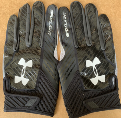 セール‼️UNDER ARMOUR SPOTLIGHT GLOVE LEATHER Under Armour NFL Spotlight Leather Palm Gloves Black sz XL