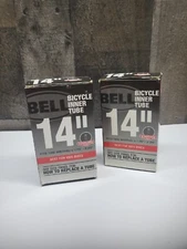 Set Of 2 Bicycle Inner Tube 14" Standard Valve X 1.75"-2.25" Bike Universal Tire