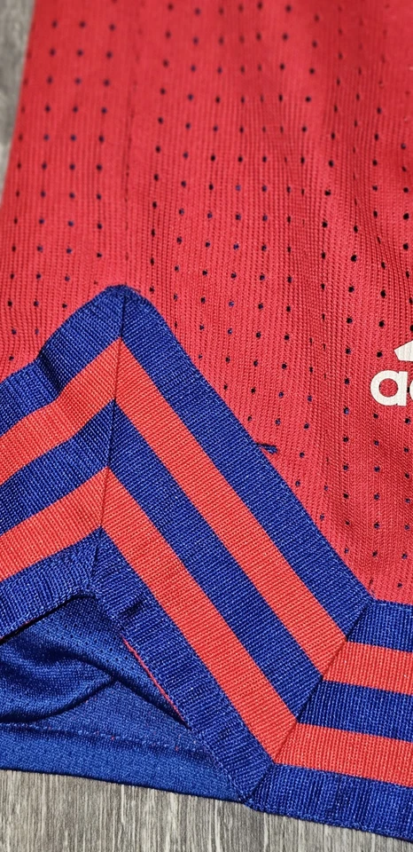 Adidas Los Angeles LA Clippers Shorts Red Men's Sz Small/Medium Embroidered Logo - Image 3 of 4