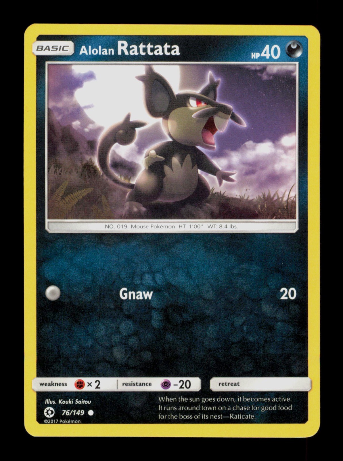 Alolan Rattata 76/149 Pokemon Sun&Moon Trading Card TC