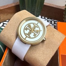 NEW TORY BURCH Reva Three-Hand Leather Watch TBW4023