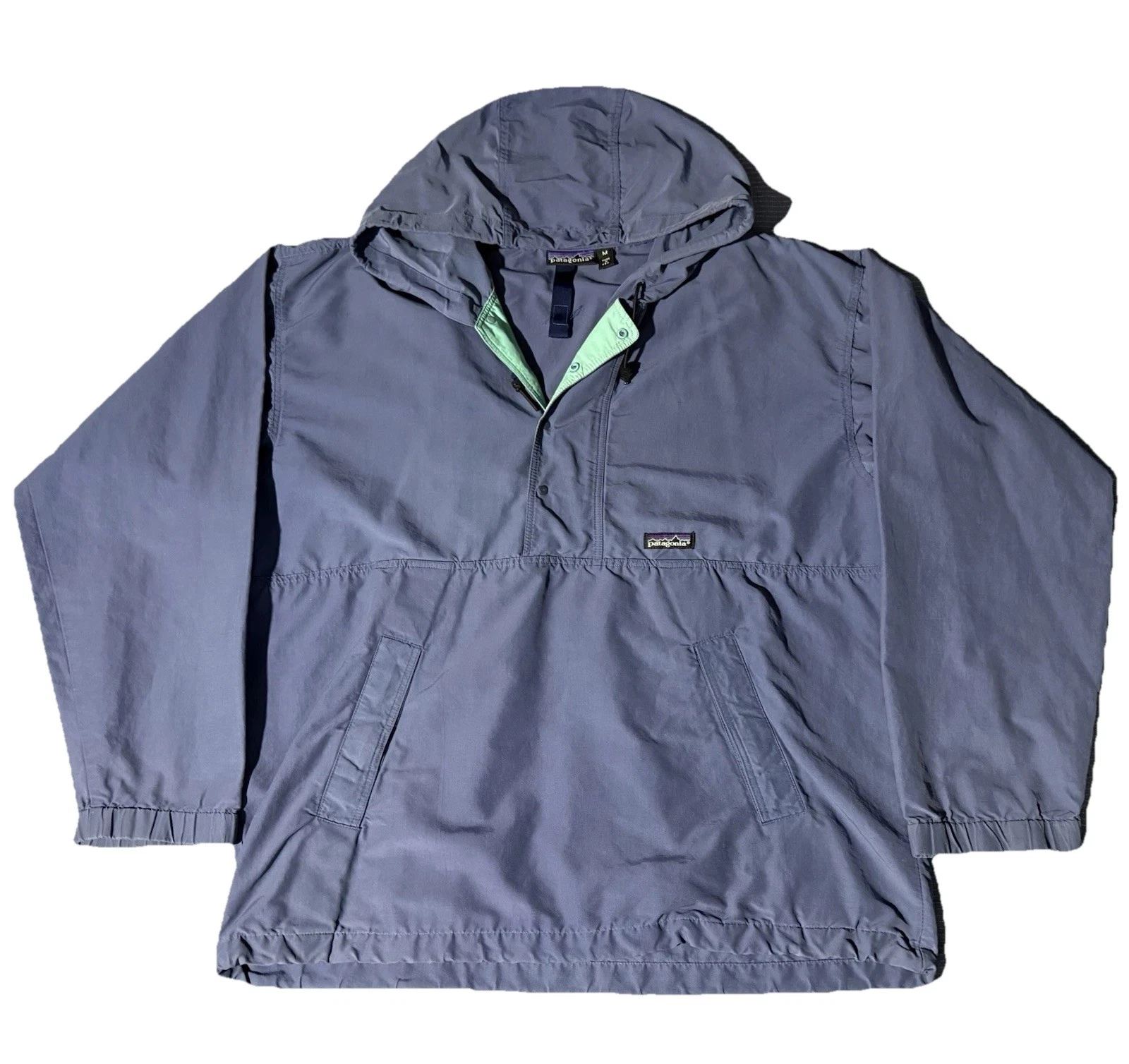 Vintage 90s Patagonia Anorak Jacket Sz M FITS L-XL Blue Teal Hooded Windbreaker
Opens in a new windo