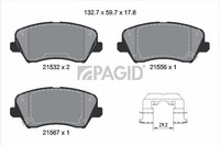 Bremsbelagsatz Scheibenbremse Pagid T4183N FüR Hyundai I30 PDE PD Pden Fastback