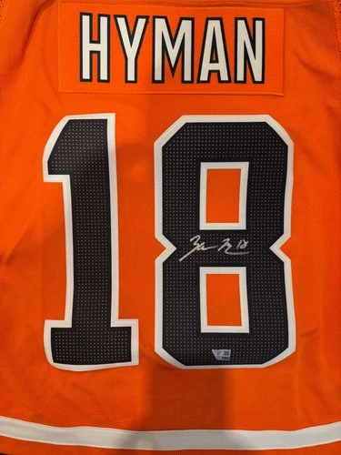 2025 Under Wraps Autographed NHL Zach Hyman Oilers Jersey