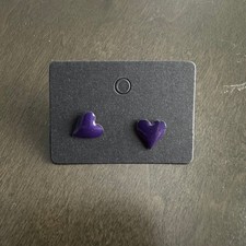 Purple Heart Stud Earrings