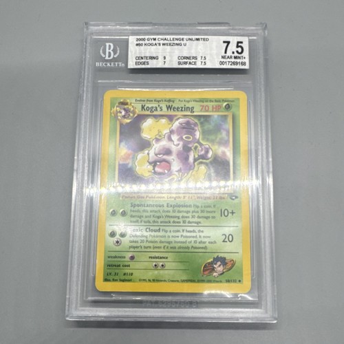 Koga's Weezing (Unlimited) graded BGS 7.5 for sale on eBay
