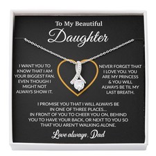 To My Daughter Necklace, Gift for Daughter from Dad, Father Daughter Necklace