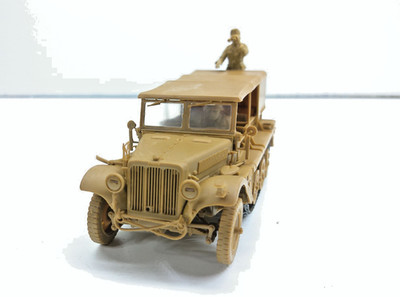 Modellbau 1:35 Sd.Kfz. 7 Halbkettenfahrzeug mit Plane - gebaut - ohne OVP#11453