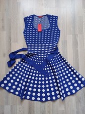 CH Carolina Herrera Polka Dot Jacquard Knit Midi Dress