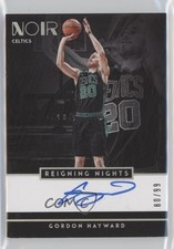 2018-19 Panini Noir Reigning Nights 80/99 Gordon Hayward #RN-GH Auto 0c3