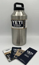 YETI 64 OZ Rambler Bottle OVER THE NOSE Stainless Discontinued New NWT Silver 