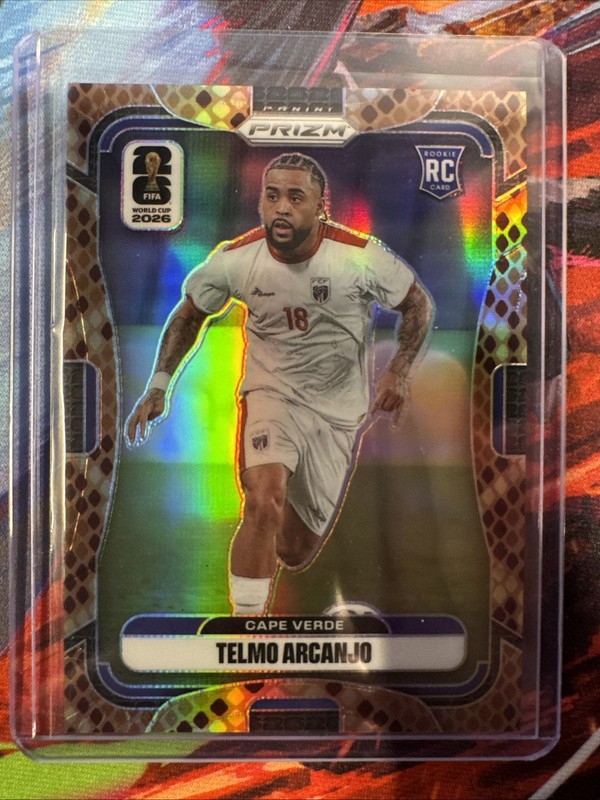 2026 Panini Prizm FIFA World Cup Telmo Arcanjo Rookie Brown Snake Prizm #172 RC