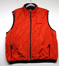 Vintage 90s Polo Sport Ralph Lauren Reversible Fleece Vest USA XL Orange