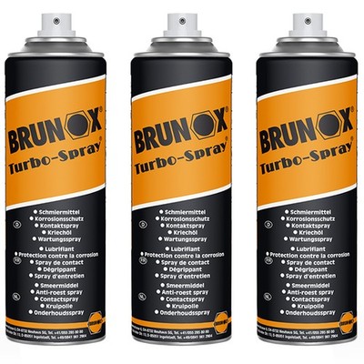 Brunox Multifunktionsöl Turbospray 5in1 3x 400ml Rostlöser Kriechöl Kontaktspray