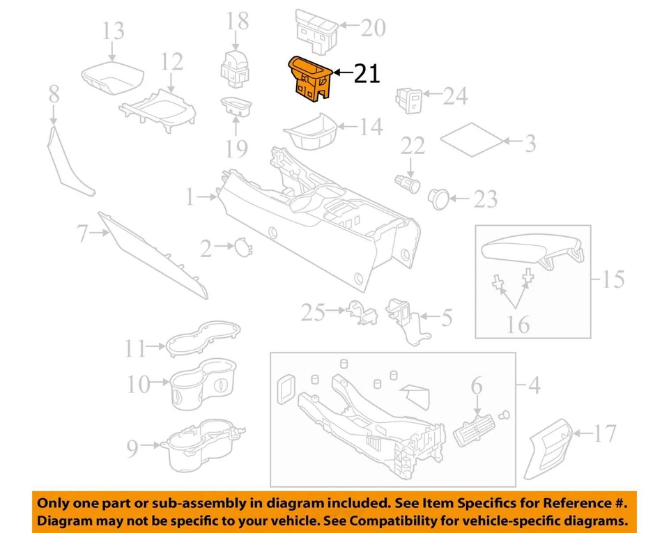 Se adapta a placa Chevrolet SS 2014-2017, F/FLR CNSL ACSRY SW 92291825 - NUEVO OEM Foto 2 de 3