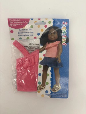 Cloth for American Girl Doll Pink Shirt with Jeans squirt