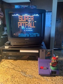 NES Nintendo Super Pitfall RARE 5 SCREW VARIANT CIB Complete Box Manual Protecto