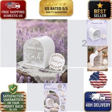 White Wooden Wedding Card Box with Lock, Large Rustic Mailbox for Reception