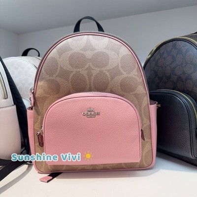NWT Coach Court Backpack In Maxi Signature Canvas CCK72 Tan  display picture 2