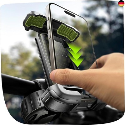LISEN Mobile Phone Holder Bicycle Handlebar, Universal 360° Mobile Phone Holder 