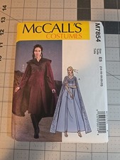 McCalls Costume Pattern M7854 Misses Size 14-...