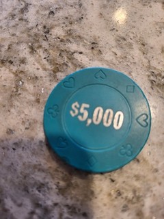 Vintage Thunderbird Casino NM $5000 Poker Chip