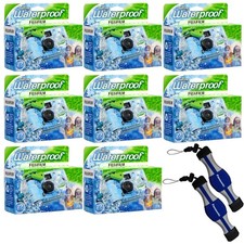 Fujifilm 8-PACK QuickSnap 800 Waterproof 35mm One-Time-Use Disposable Camera, 27