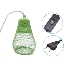 Ceramic Heat Emitter Pet Heating Lampshade Double Cage E27 Bulb Holder Reptile H