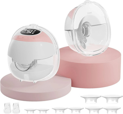 #ad #ad Wearable Electric Breast Pump LCD Display 3 Modes 15 Levels Portable Pink $45.99