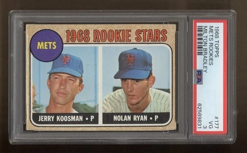 1968 Topps Nolan Ryan #177 Milton Bradley rookie PSA 3  Pop 157 Great centering!