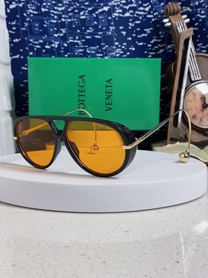 Bottega Veneta BV1273S Sunglasses Black Frames orange Lenses 63-12-175